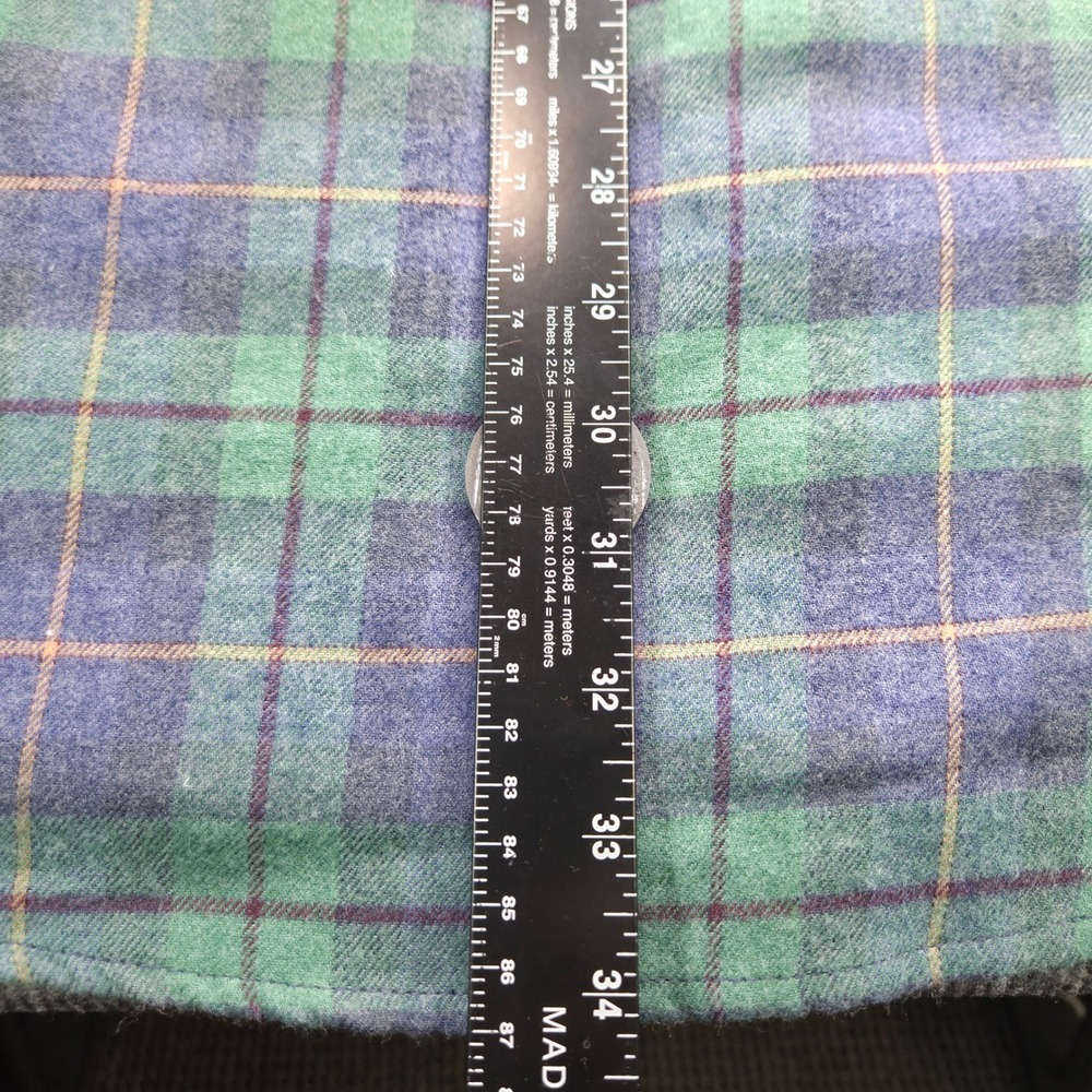 IZOD Mens 3XLT Blue Green Stratton Flannel Shirt Big & Tall Plaid Button Up NWT - Picture 8 of 9